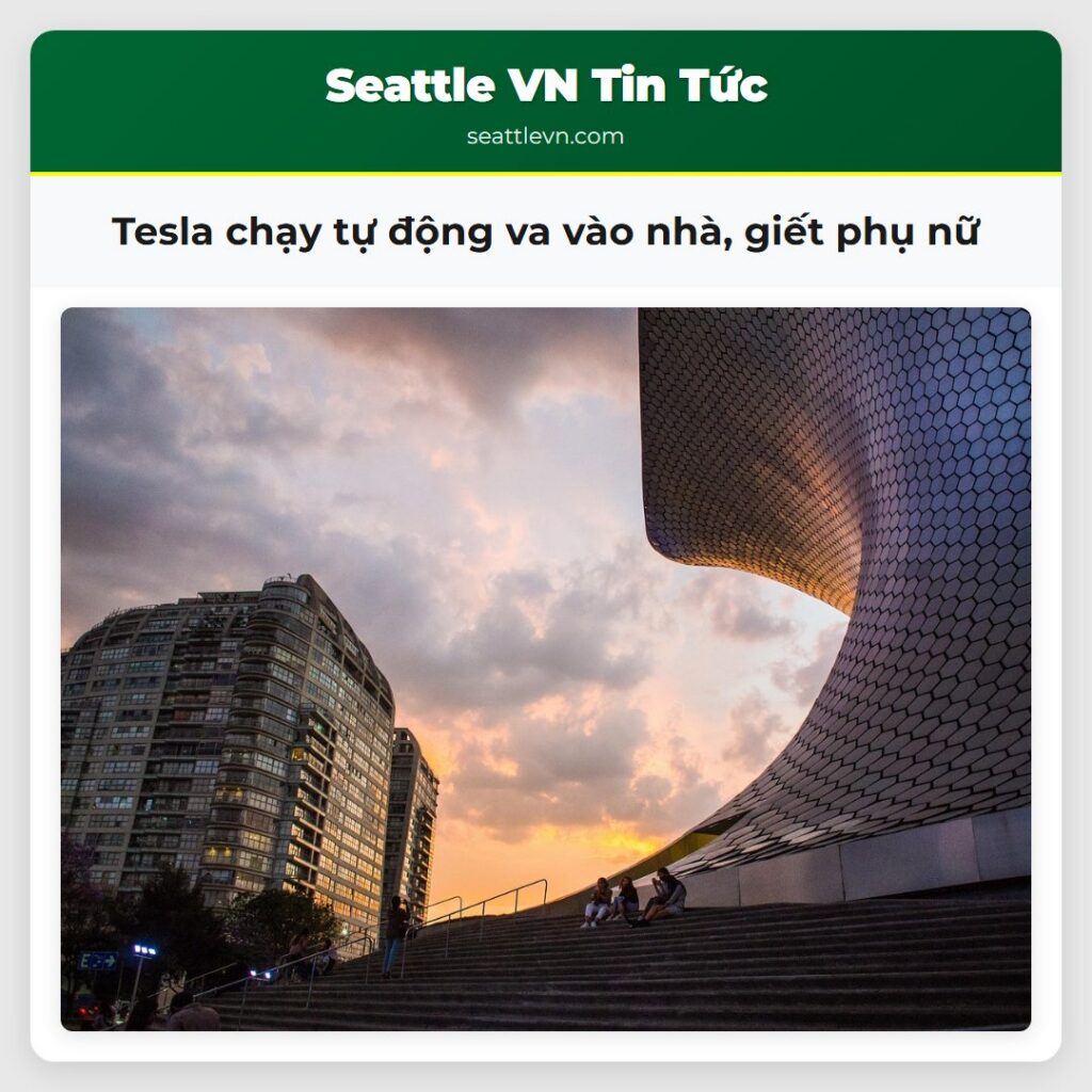 Tesla chạy tự động va vào nhà, giết phụ nữ