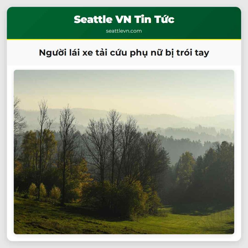 Người lái xe tải cứu phụ nữ bị trói tay