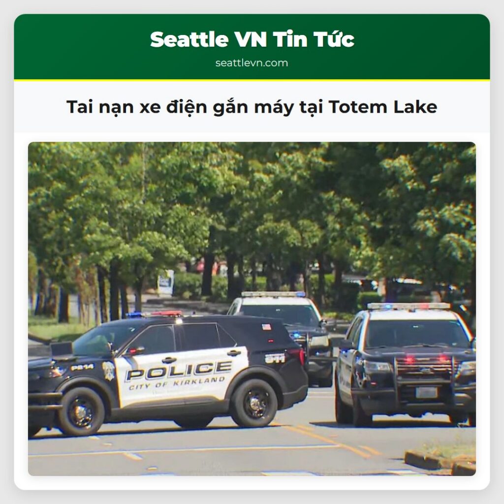 Tai nạn xe điện gắn máy tại Totem Lake