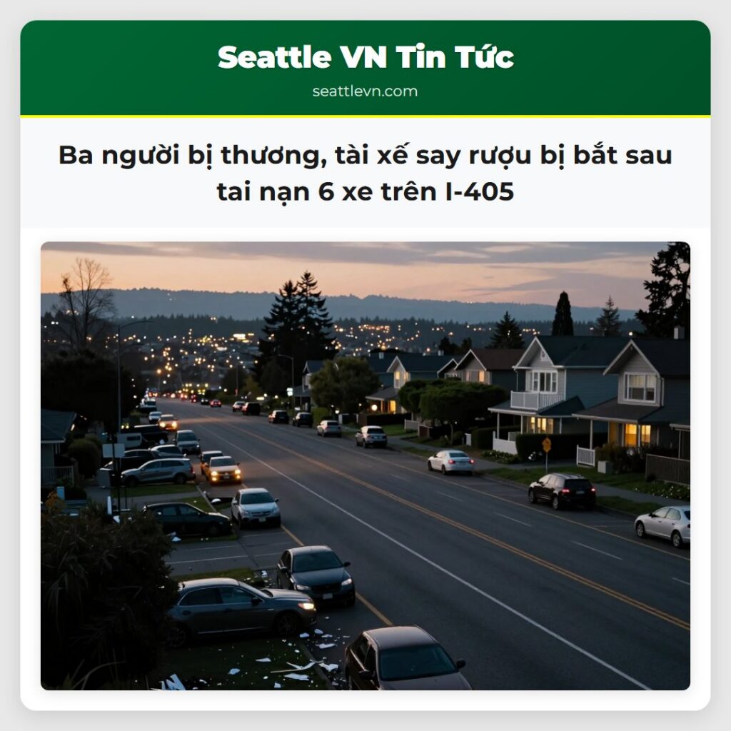Ba người bị thương, tài xế say rượu bị bắt sau