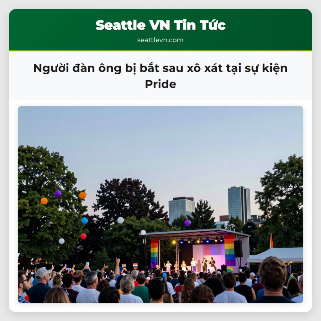 Người đàn ông bị bắt sau xô xát tại sự kiện Pride