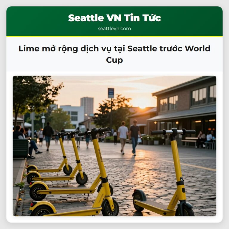 Lime mở rộng dịch vụ tại Seattle trước World Cup