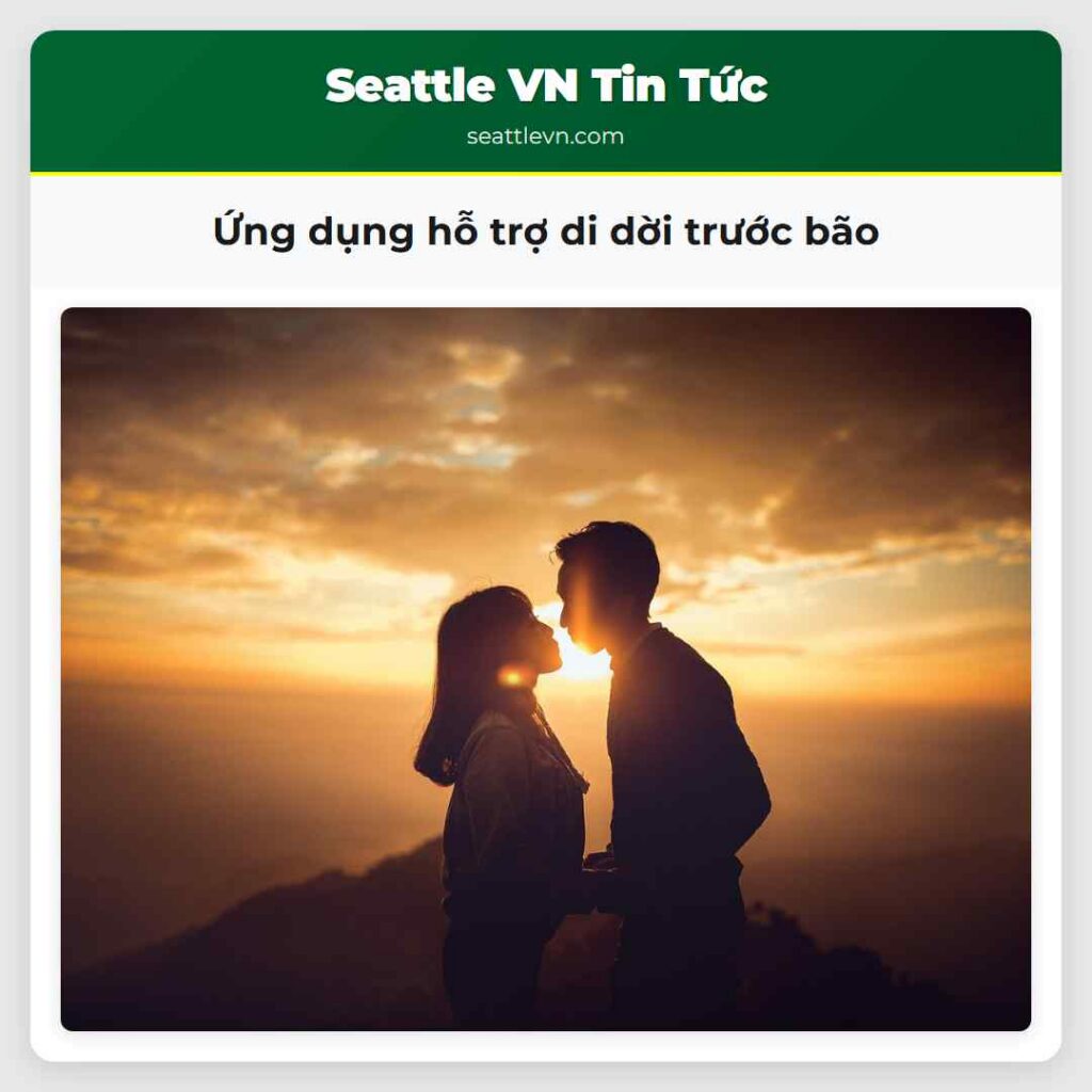 Ứng dụng hỗ trợ di dời trước bão