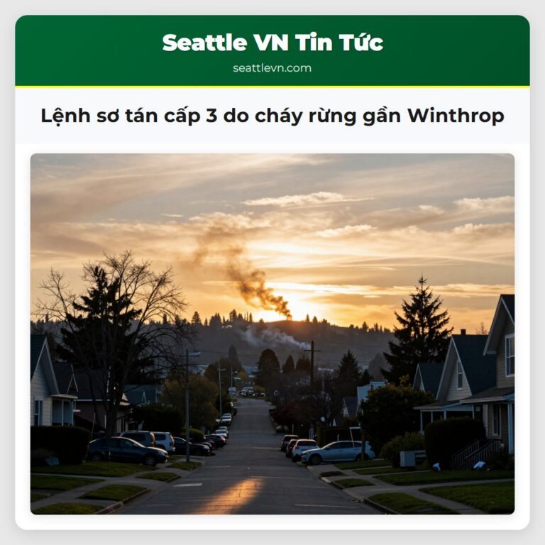Lệnh sơ tán cấp 3 do cháy rừng gần Winthrop