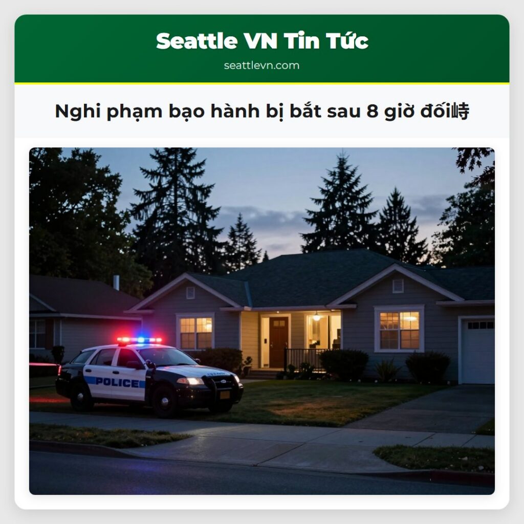 Nghi phạm bạo hành bị bắt sau 8 giờ đối峙