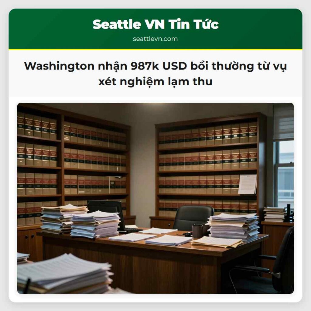 Washington nhận 987k USD bồi thường từ vụ xét