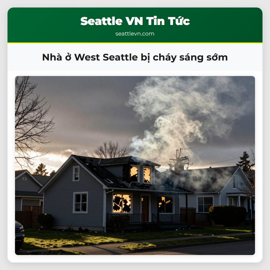 Nhà ở West Seattle bị cháy sáng sớm