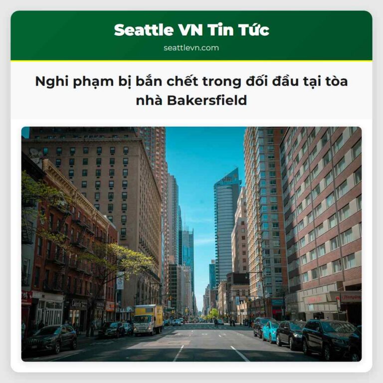 Nghi phạm bị bắn chết trong đối đầu tại tòa nhà Bakersfield
