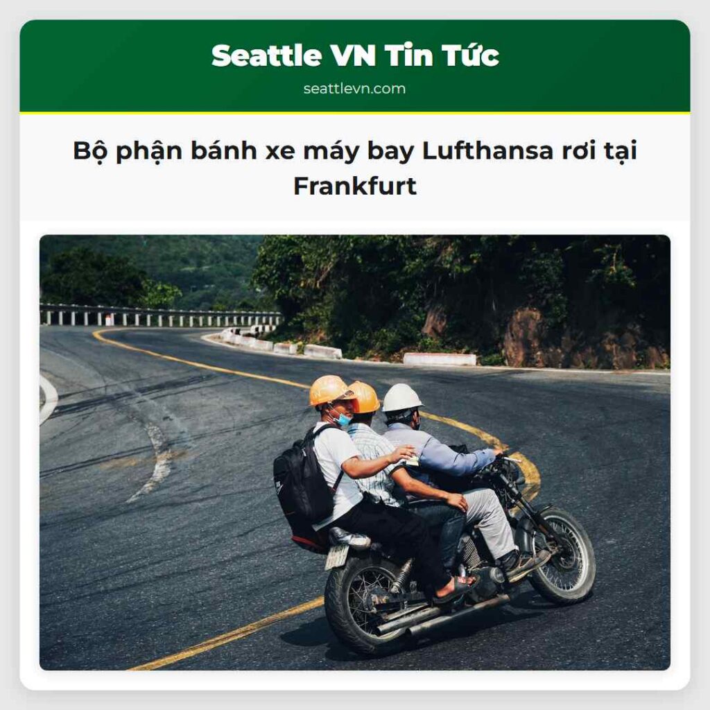 Bộ phận bánh xe máy bay Lufthansa rơi tại