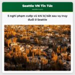 5 nghi phạm cướp vũ khí bị bắt sau vụ truy đuổi ở Seattle