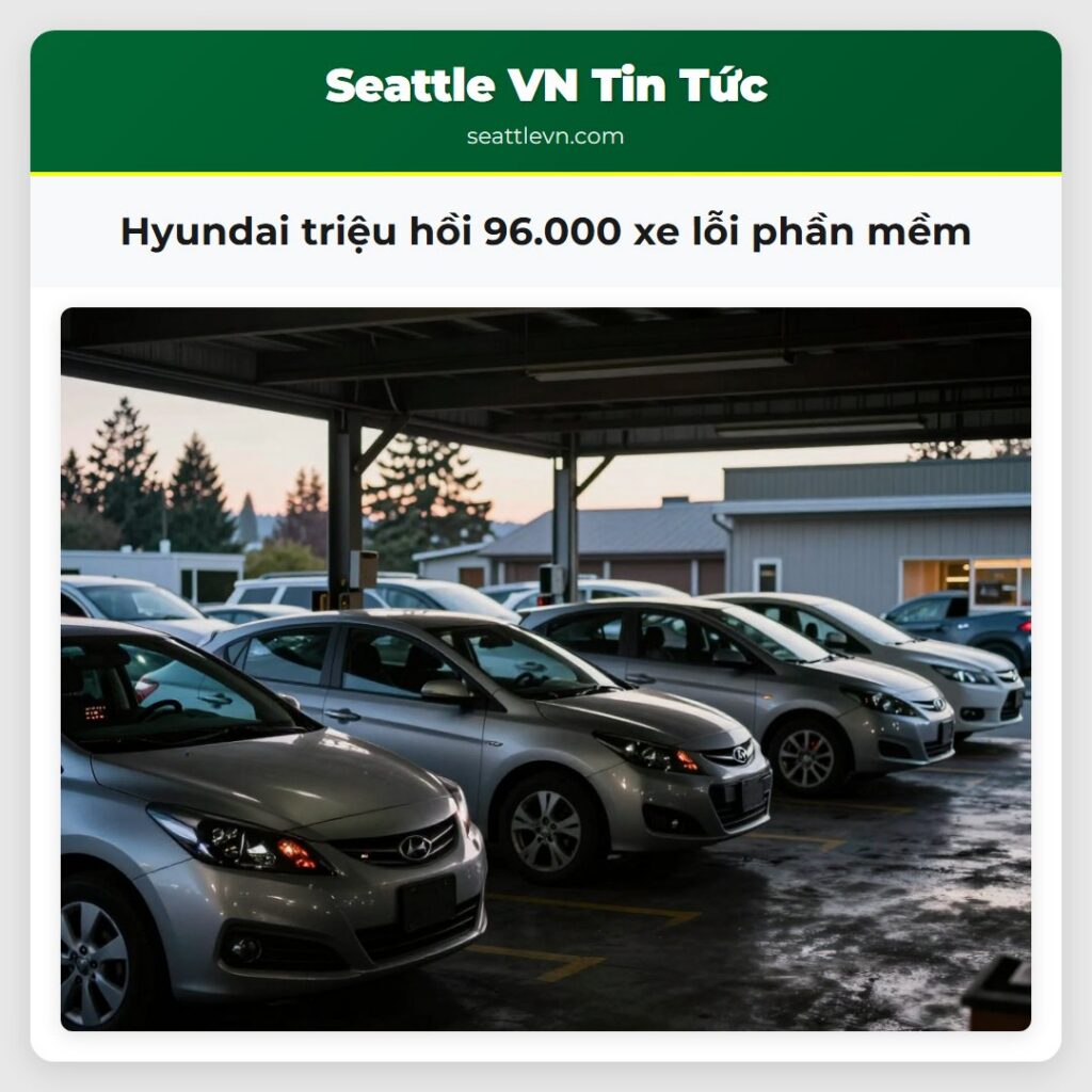 Hyundai triệu hồi 96.000 xe lỗi phần mềm