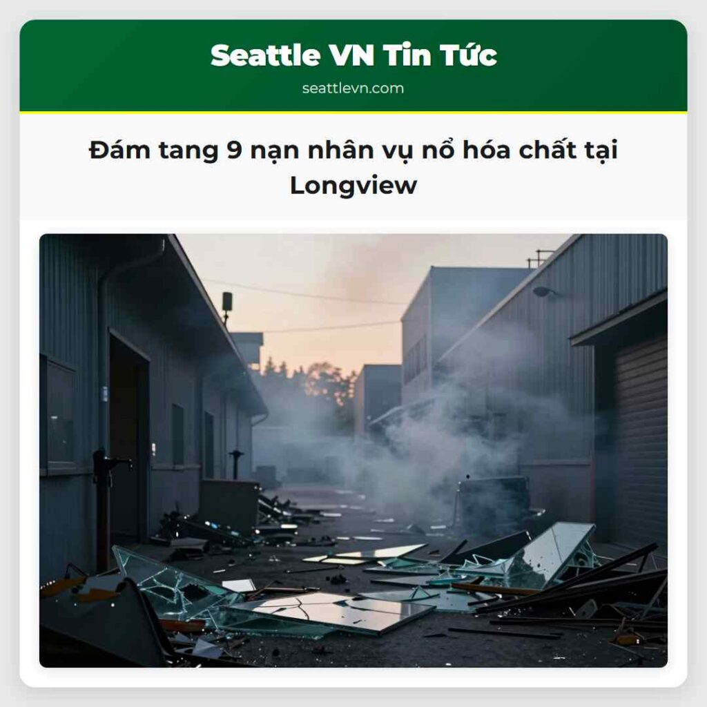 Đám tang 9 nạn nhân vụ nổ hóa chất tại Longview