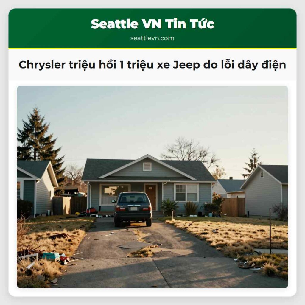 Chrysler triệu hồi 1 triệu xe Jeep do lỗi dây điện