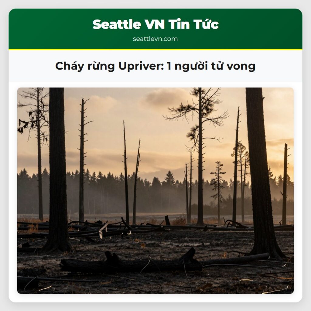 Cháy rừng Upriver: 1 người tử vong