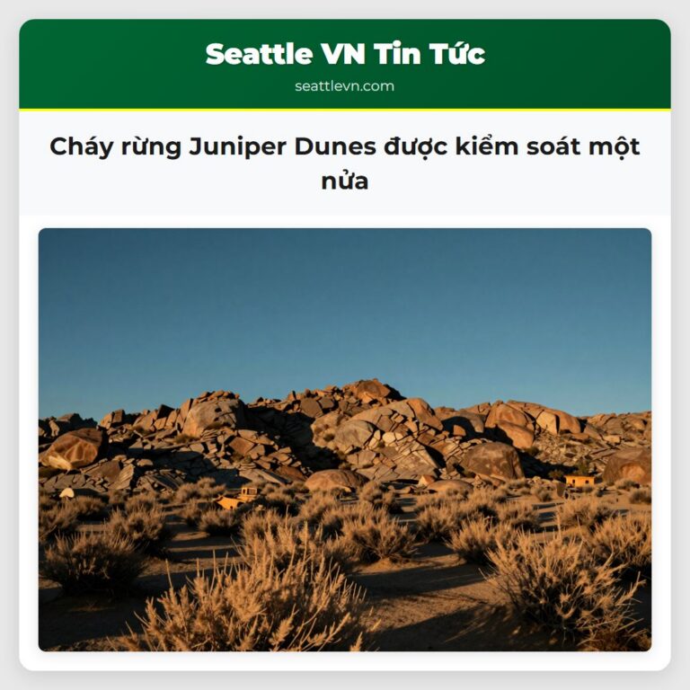 Cháy rừng Juniper Dunes được kiểm soát một nửa
