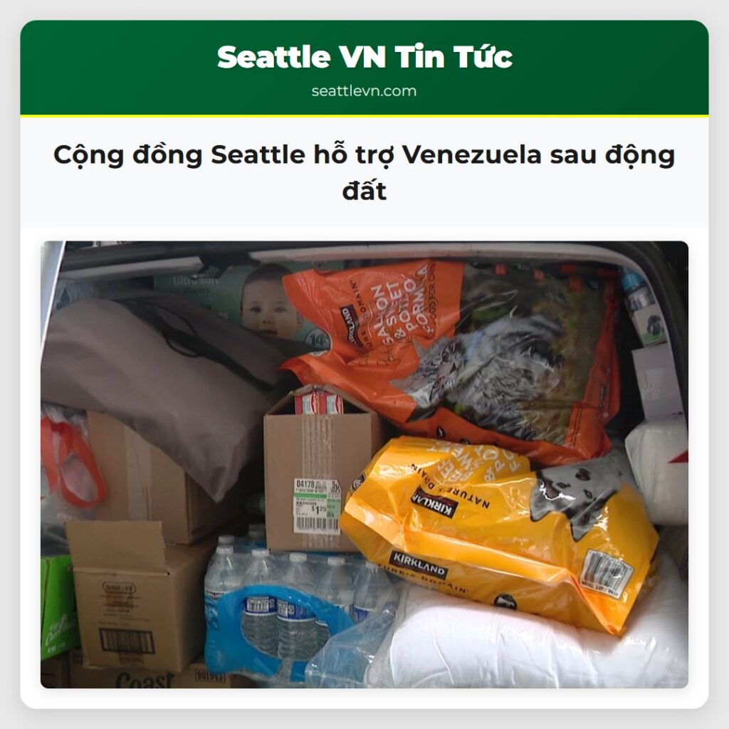 Cộng đồng Seattle hỗ trợ Venezuela sau động đất