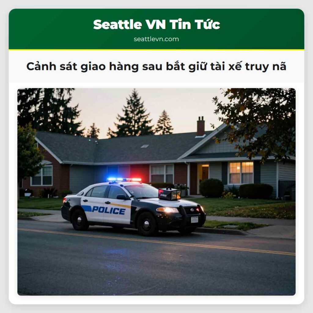Cảnh sát giao hàng sau bắt giữ tài xế truy nã
