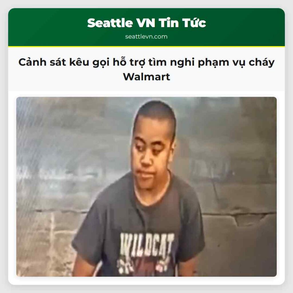 Cảnh sát kêu gọi hỗ trợ tìm nghi phạm vụ cháy
