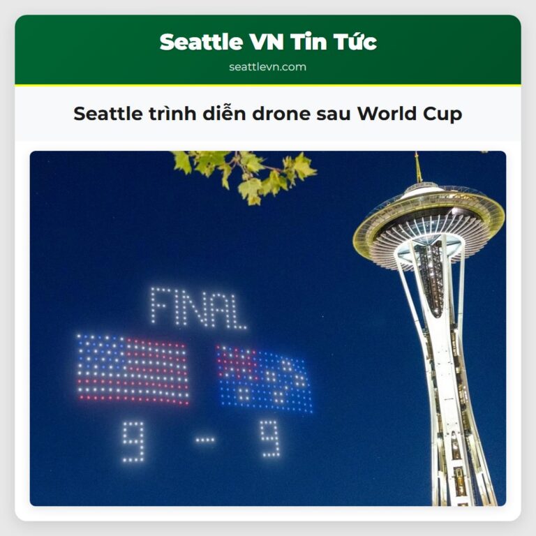 Seattle trình diễn drone sau World Cup