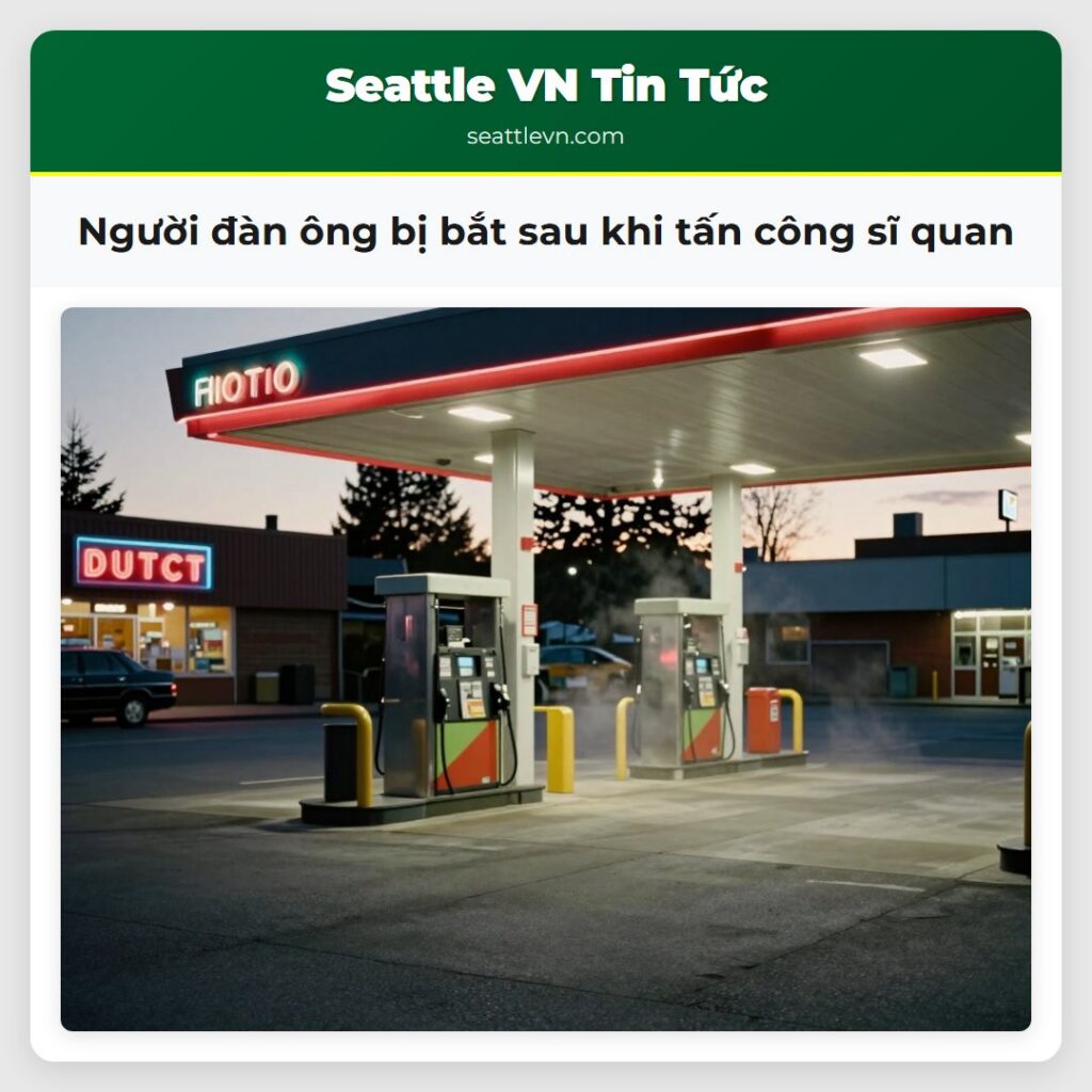 Người đàn ông bị bắt sau khi tấn công sĩ quan