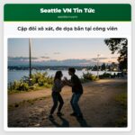 Cặp đôi xô xát đe dọa bắn tại công viên
