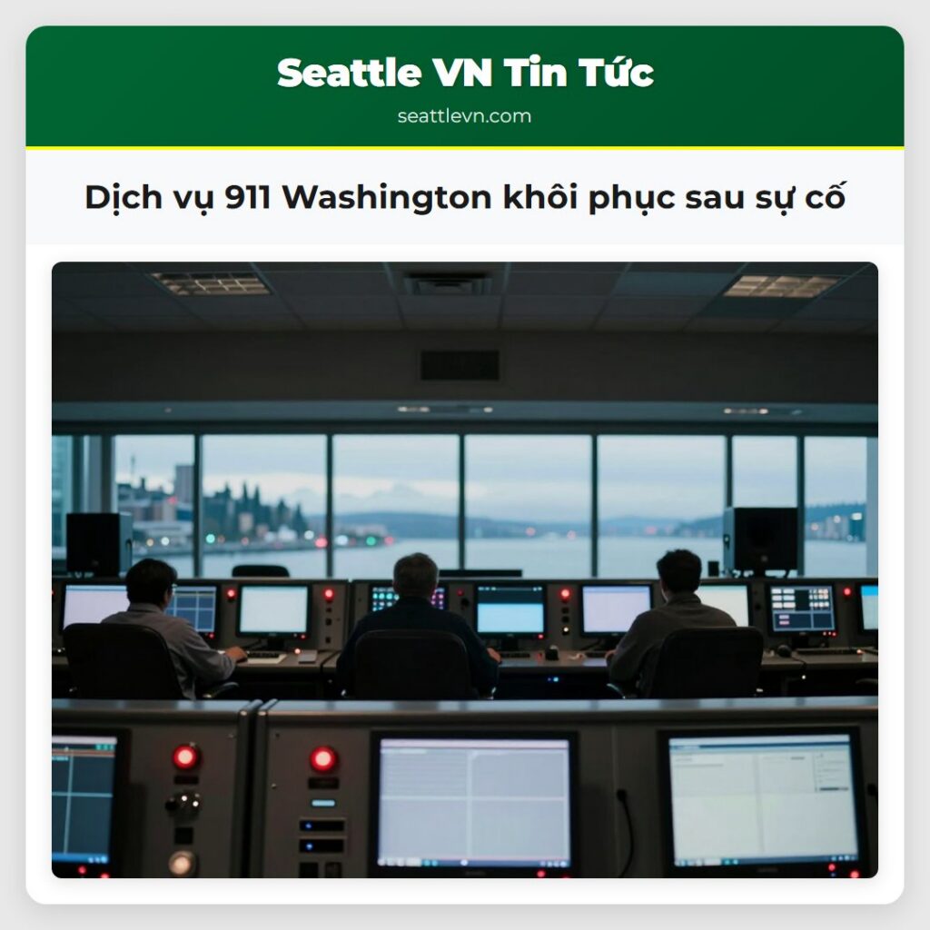 Dịch vụ 911 Washington khôi phục sau sự cố