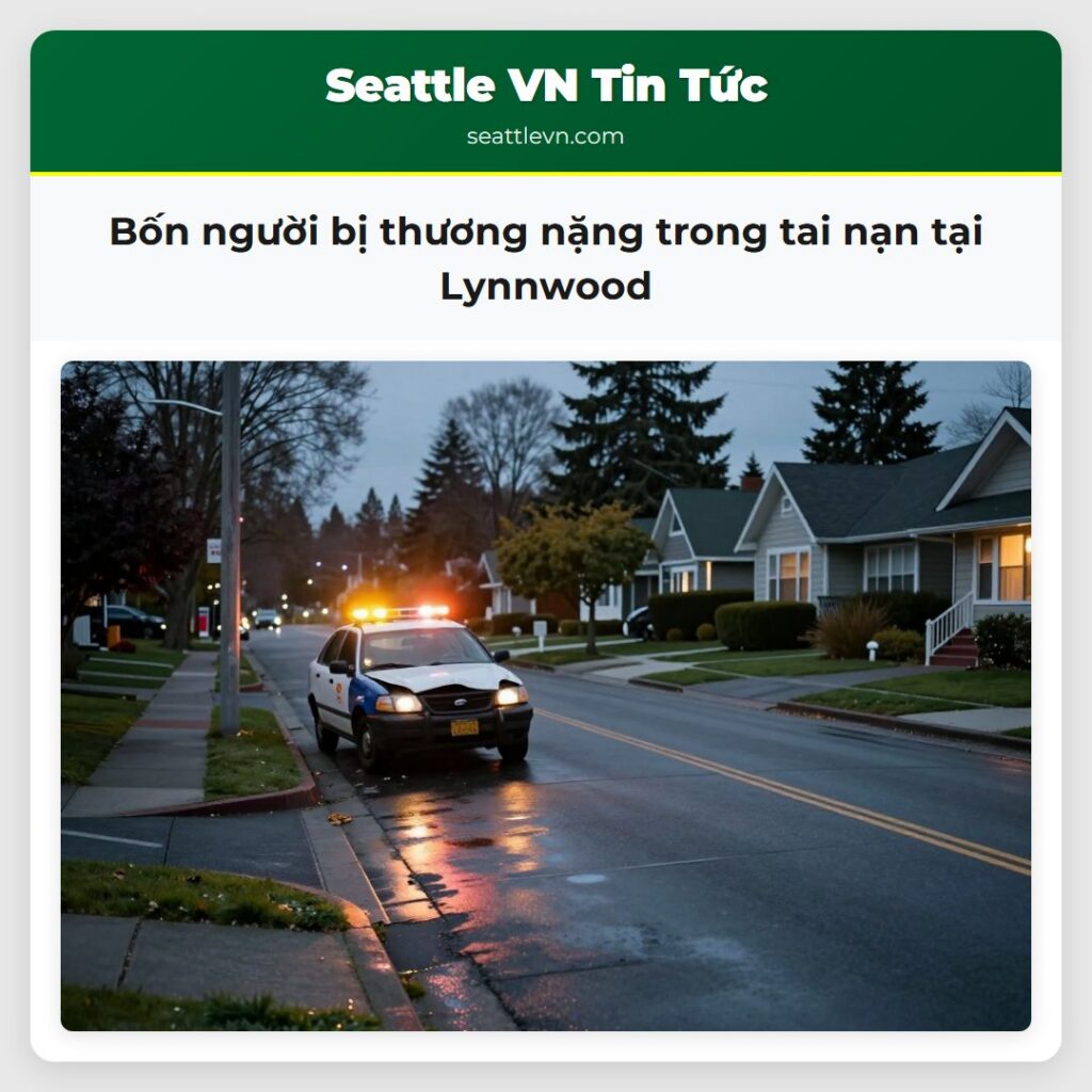 Bốn người bị thương nặng trong tai nạn tại