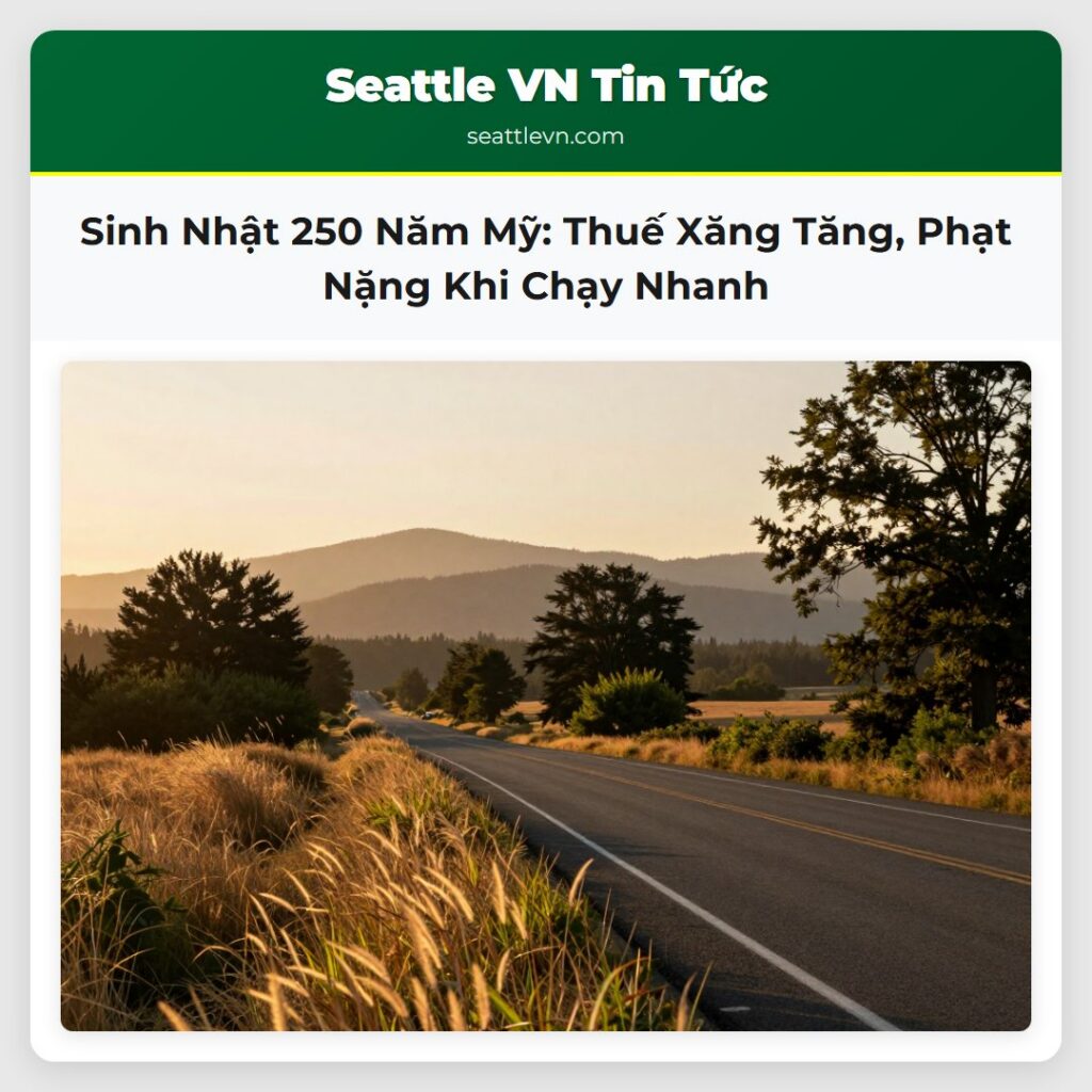 Sinh Nhật 250 Năm Mỹ: Thuế Xăng Tăng, Phạt Nặng