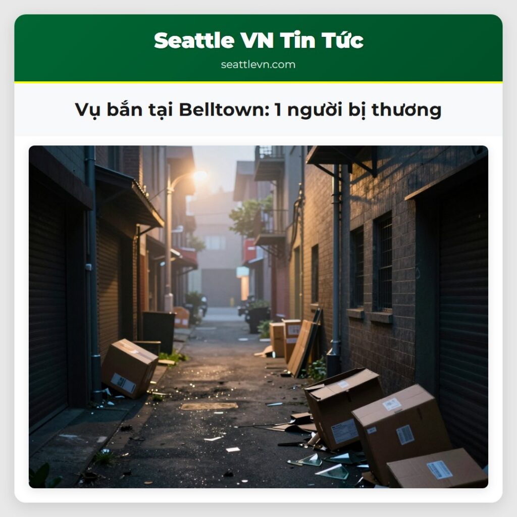 Vụ bắn tại Belltown: 1 người bị thương