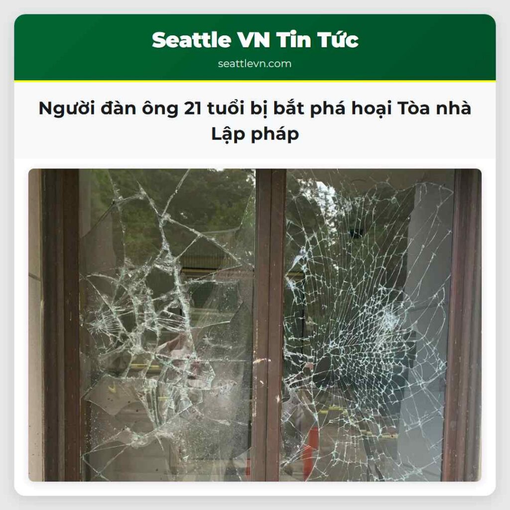 Người đàn ông 21 tuổi bị bắt phá hoại Tòa nhà Lập