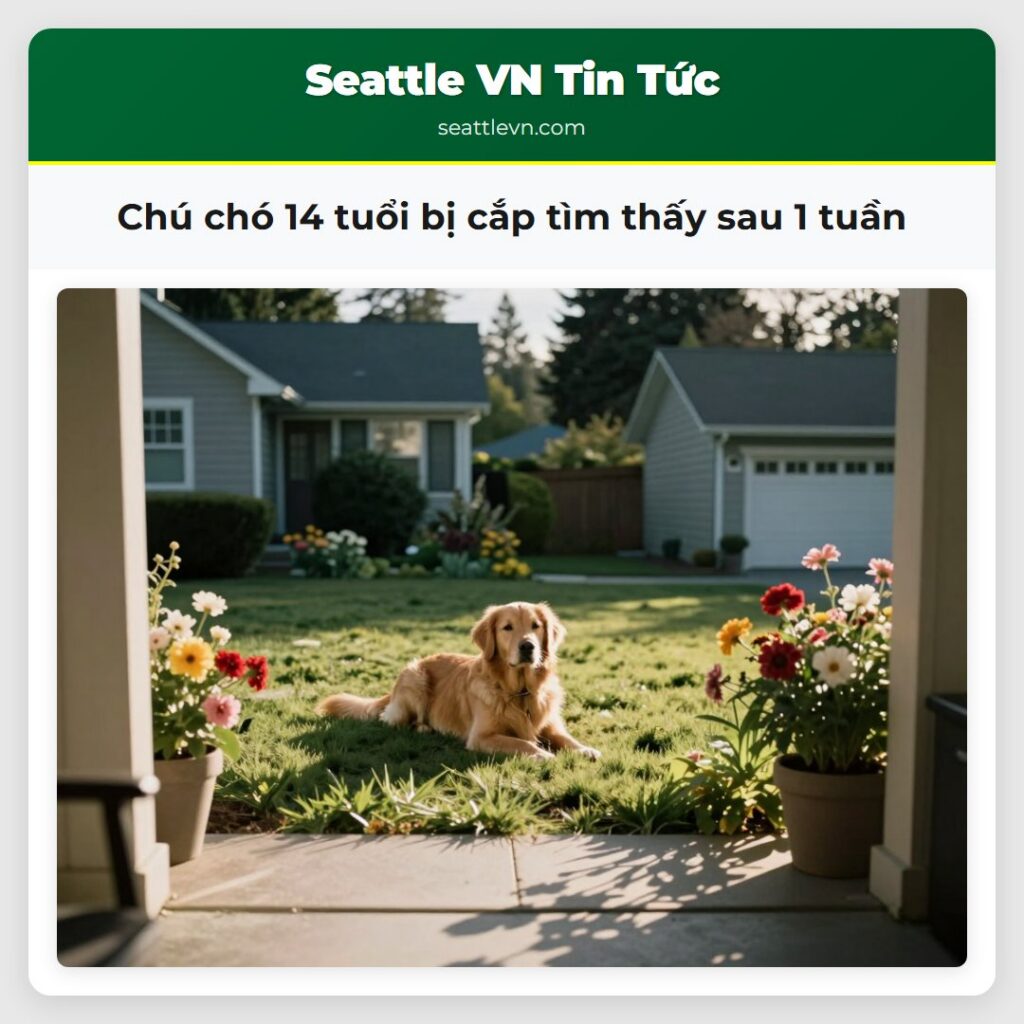 Chú chó 14 tuổi bị cắp tìm thấy sau 1 tuần