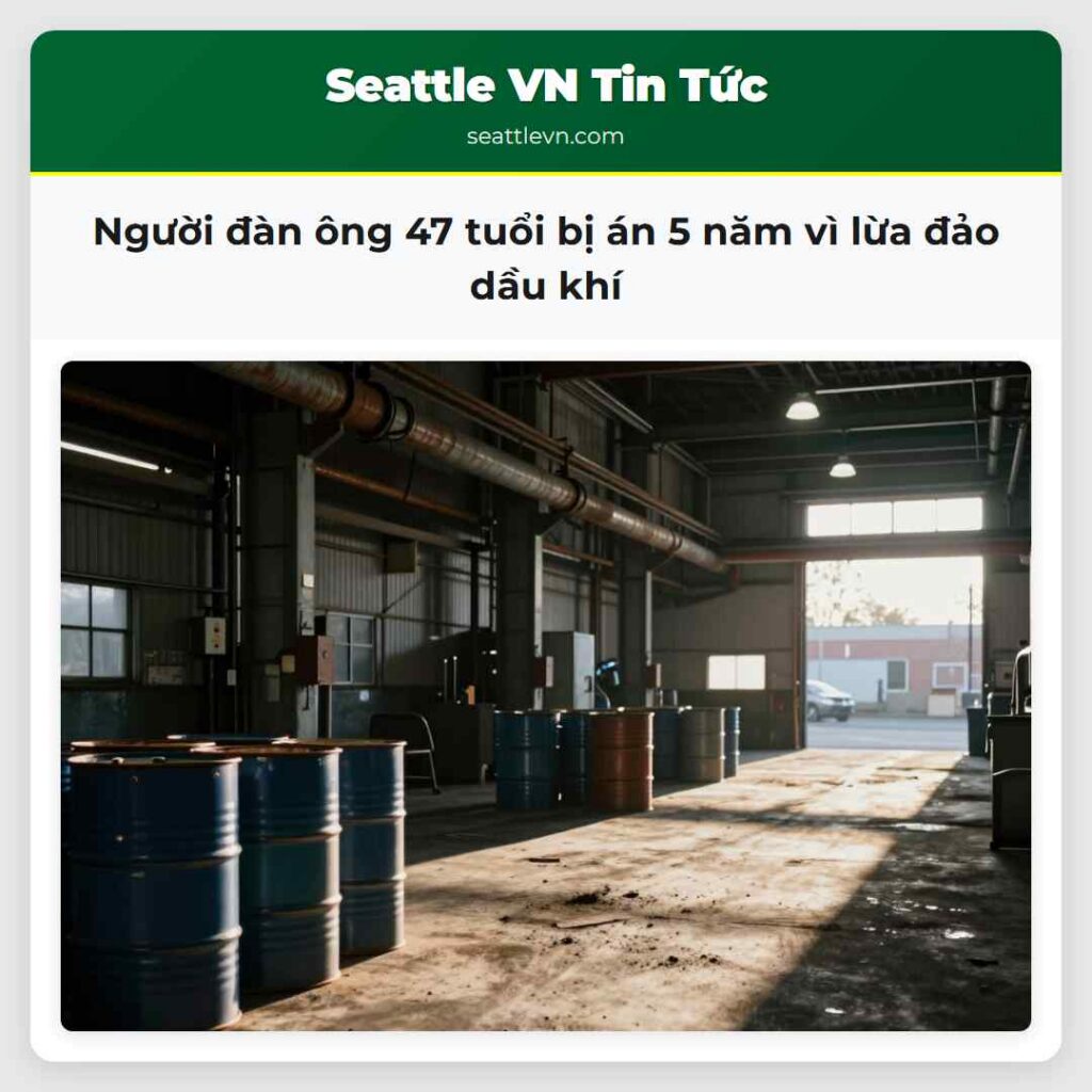 Người đàn ông 47 tuổi bị án 5 năm vì lừa đảo dầu