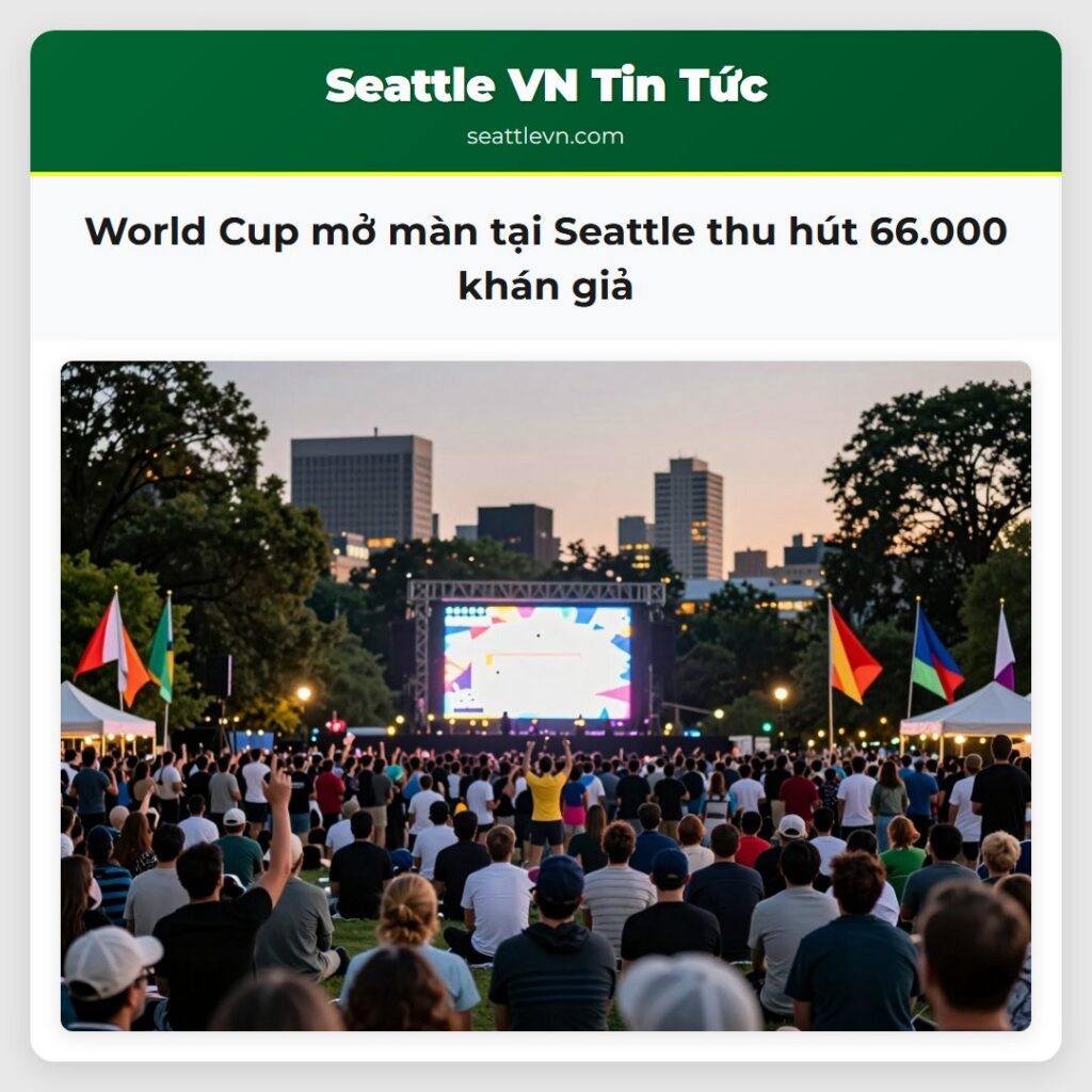 World Cup mở màn tại Seattle thu hút 66.000 khán