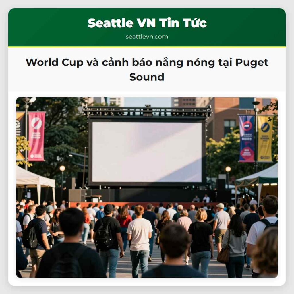 World Cup và cảnh báo nắng nóng tại Puget Sound
