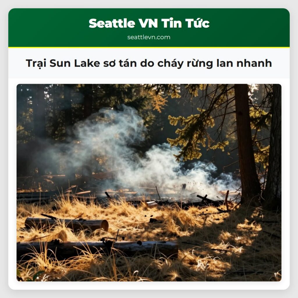 Trại Sun Lake sơ tán do cháy rừng lan nhanh