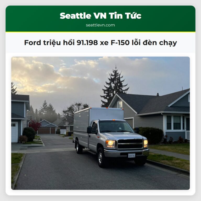 Ford triệu hồi 91.198 xe F-150 lỗi đèn chạy