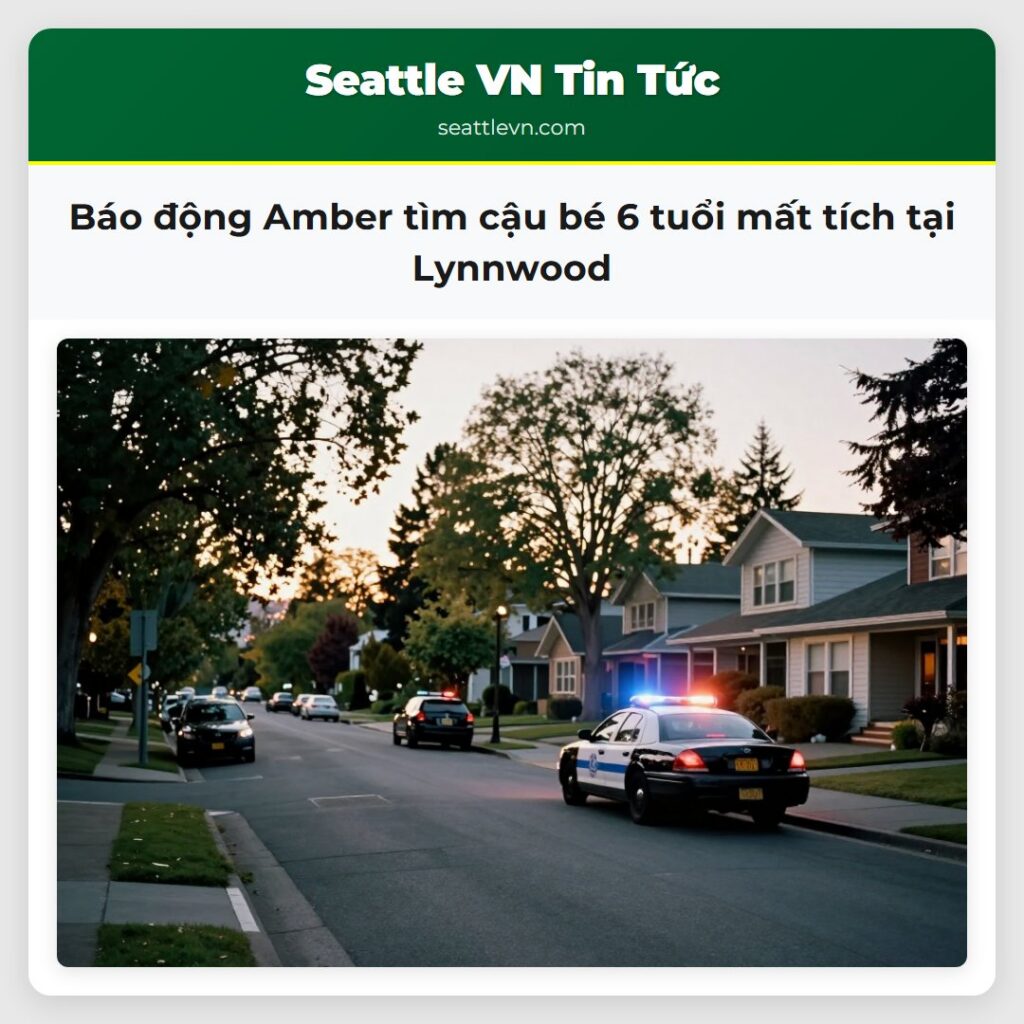 Báo động Amber tìm cậu bé 6 tuổi mất tích tại