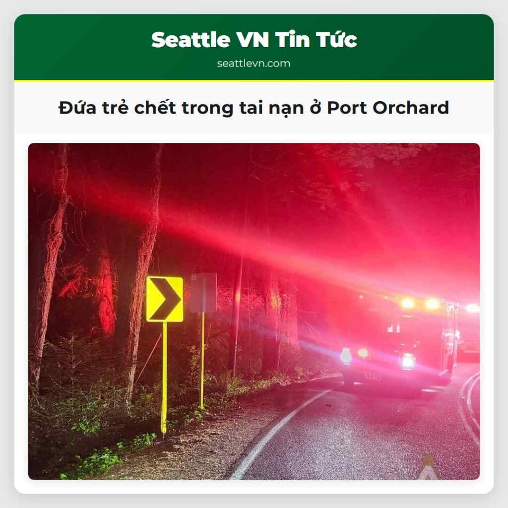 Đứa trẻ chết trong tai nạn ở Port Orchard