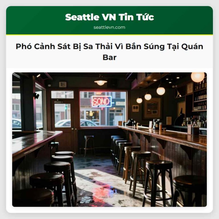 Phó Cảnh Sát Bị Sa Thải Vì Bắn Súng Tại Quán Bar