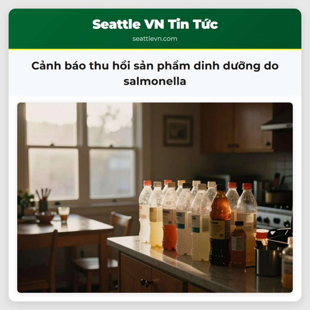 Cảnh báo thu hồi sản phẩm dinh dưỡng do salmonella
