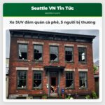 Xe SUV đâm quán cà phê 5 người bị thương