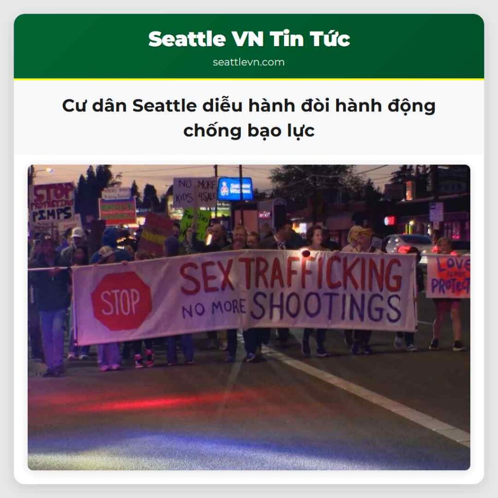 Cư dân Seattle diễu hành đòi hành động chống bạo