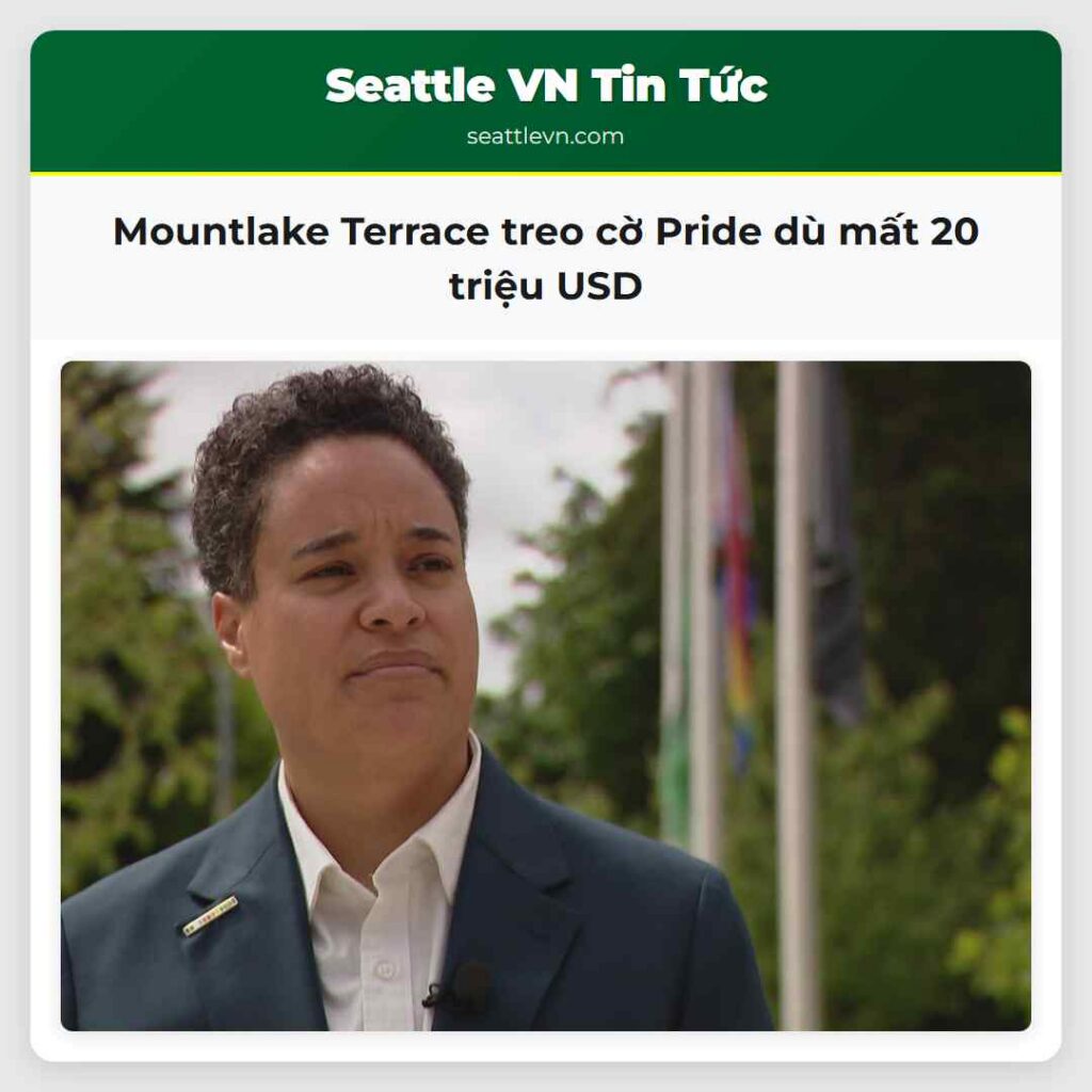 Mountlake Terrace treo cờ Pride dù mất 20 triệu