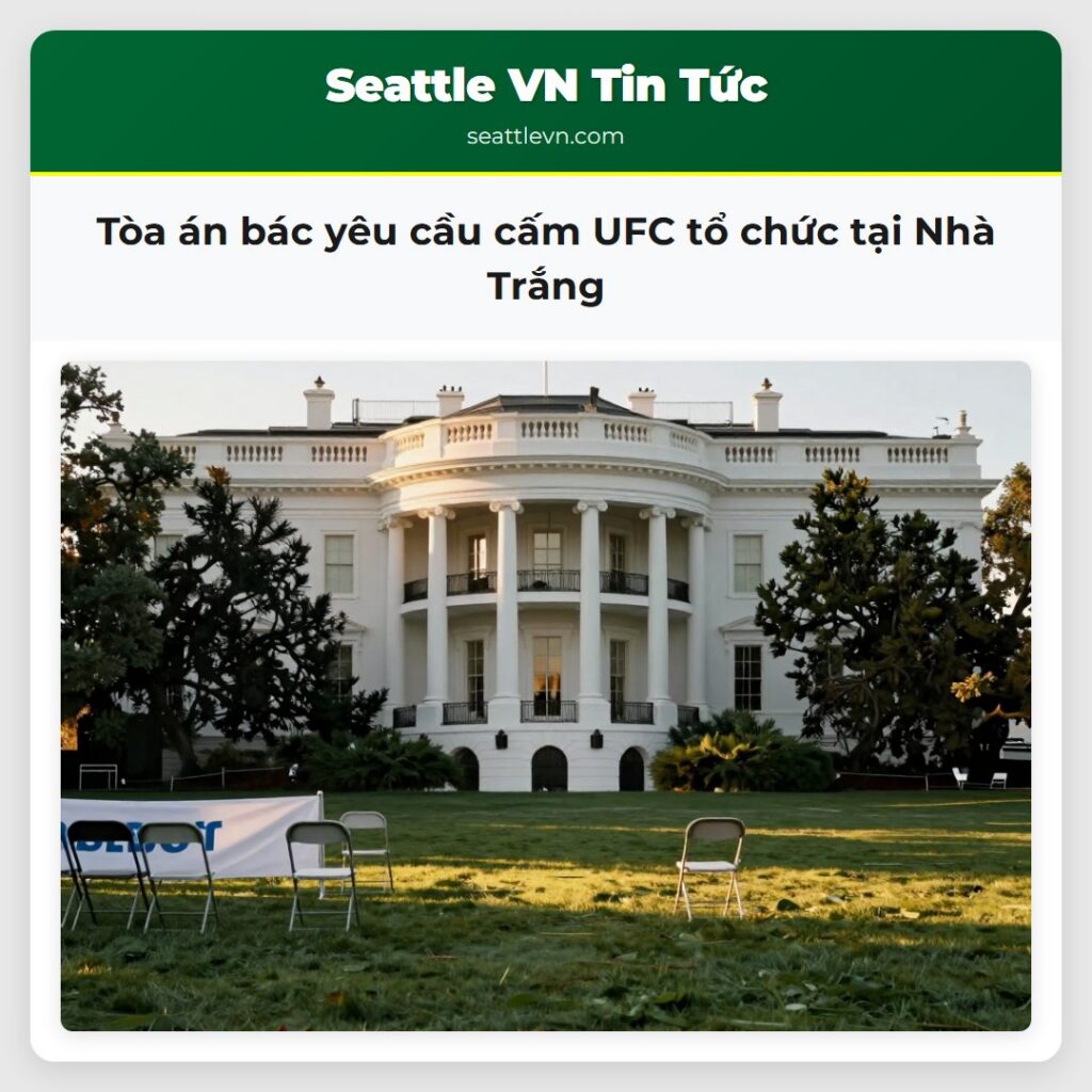 Tòa án bác yêu cầu cấm UFC tổ chức tại Nhà Trắng