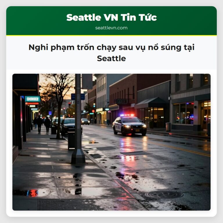 Nghi phạm trốn chạy sau vụ nổ súng tại Seattle