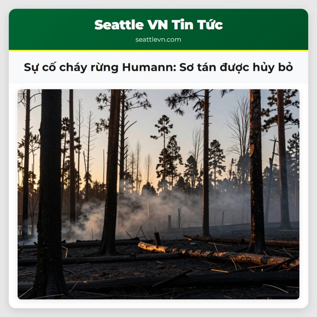 Sự cố cháy rừng Humann: Sơ tán được hủy bỏ
