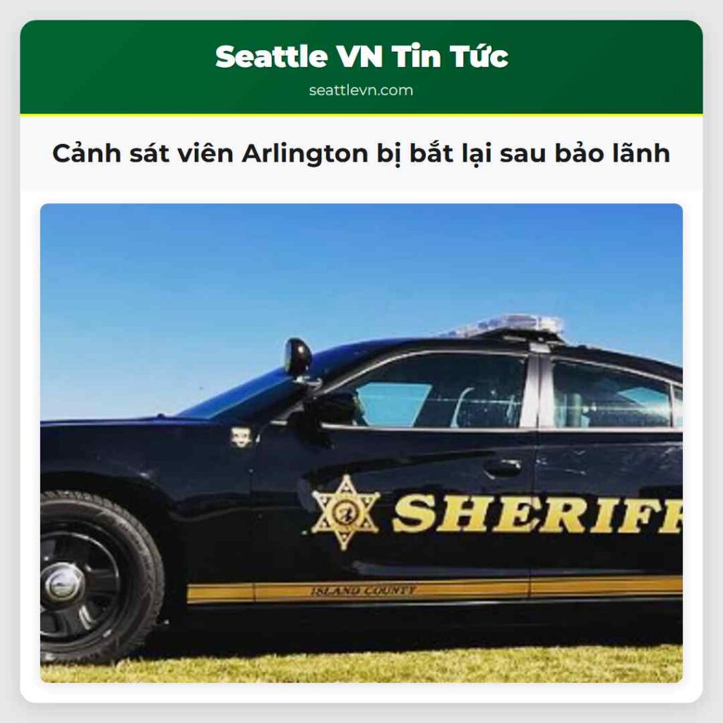 Cảnh sát viên Arlington bị bắt lại sau bảo lãnh
