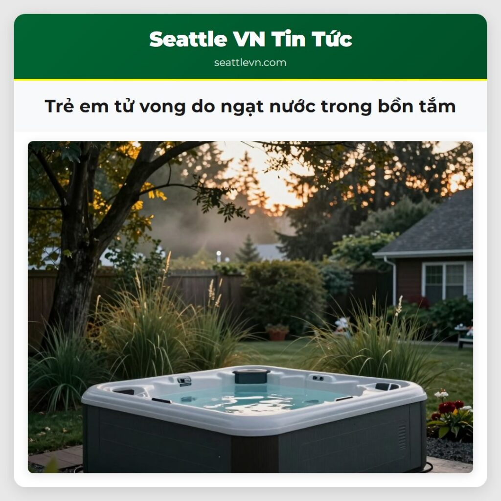 Trẻ em tử vong do ngạt nước trong bồn tắm