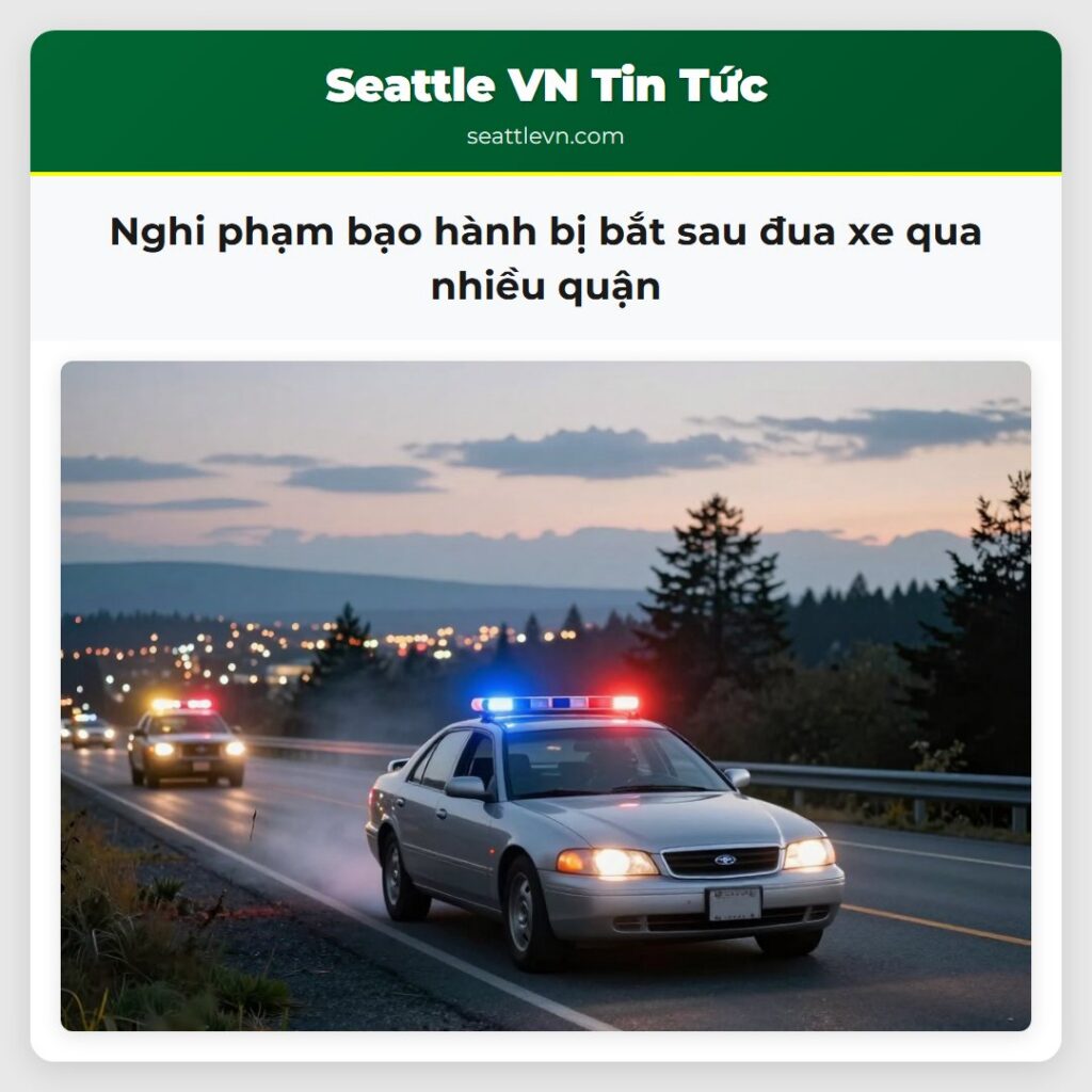 Nghi phạm bạo hành bị bắt sau đua xe qua nhiều