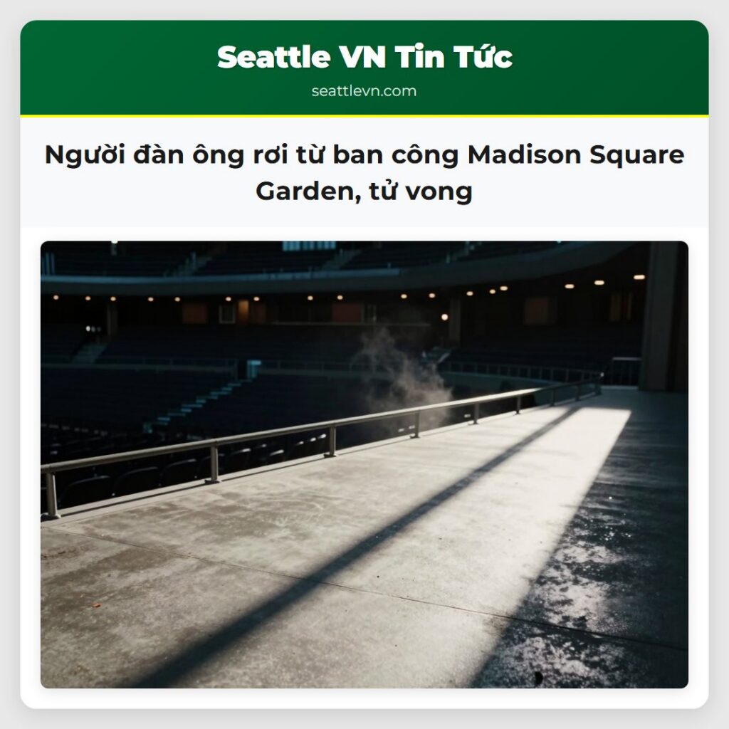 Người đàn ông rơi từ ban công Madison Square